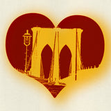 Brooklyn Bridge Red Heart